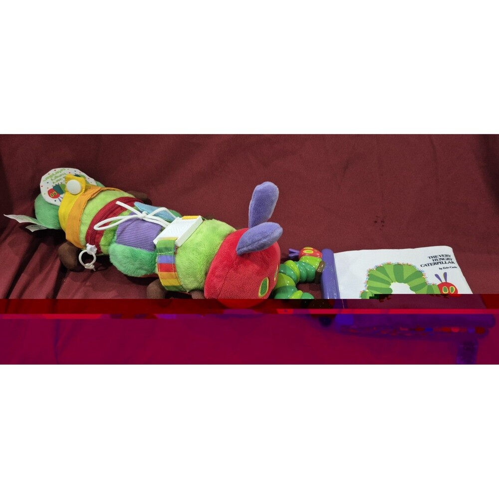 Lot Of 2 Eric Carle The Very Hungry  Caterpillar Learning Plush & Soft Book EUC